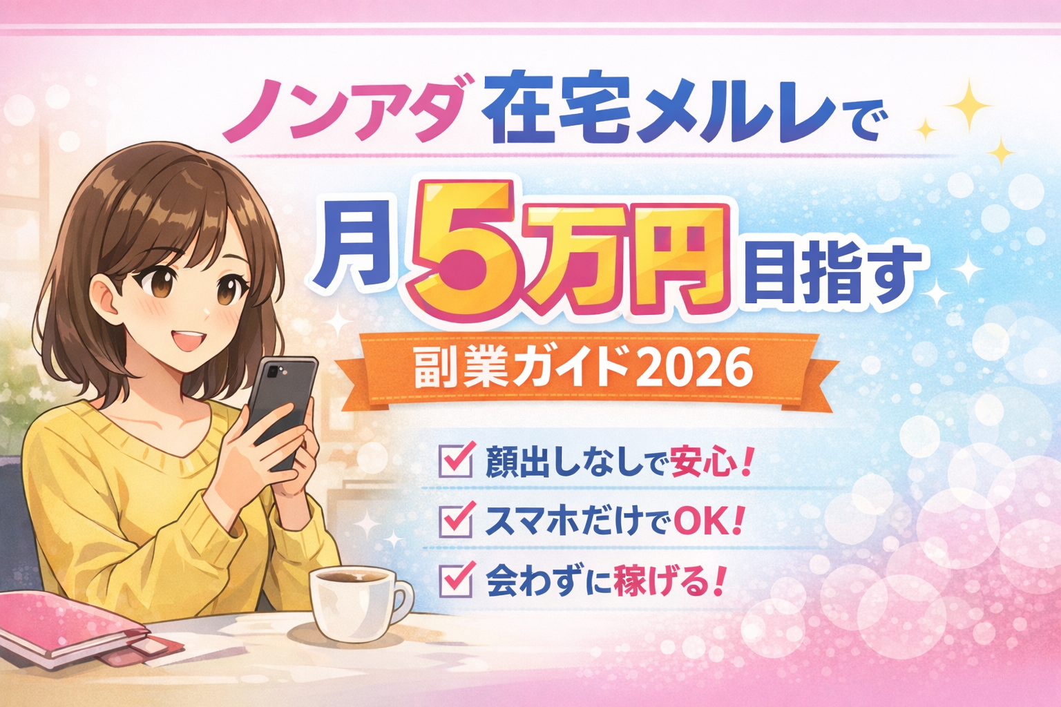 ノンアダ在宅メルレで月5万円目指す副業ガイド2026